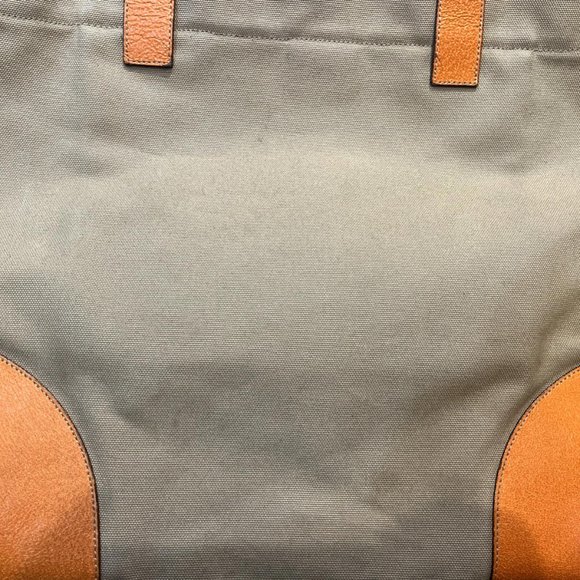 Guaranteed Authentic Prada Canapa Tote Bag Orange Cinghialei-Trimmed - Picture 5 of 7